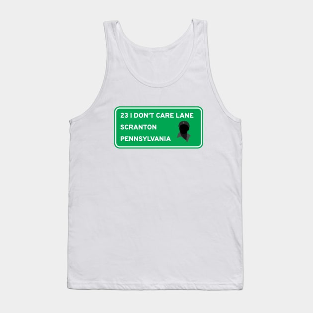 The Office Date Mike 23 I don’t care lane Tank Top by felixbunny